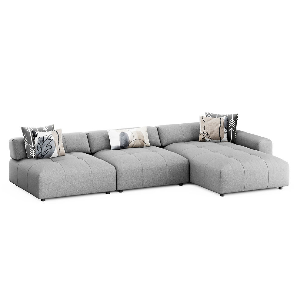 Graues BONNIE Ecksofa rechts Schweiz