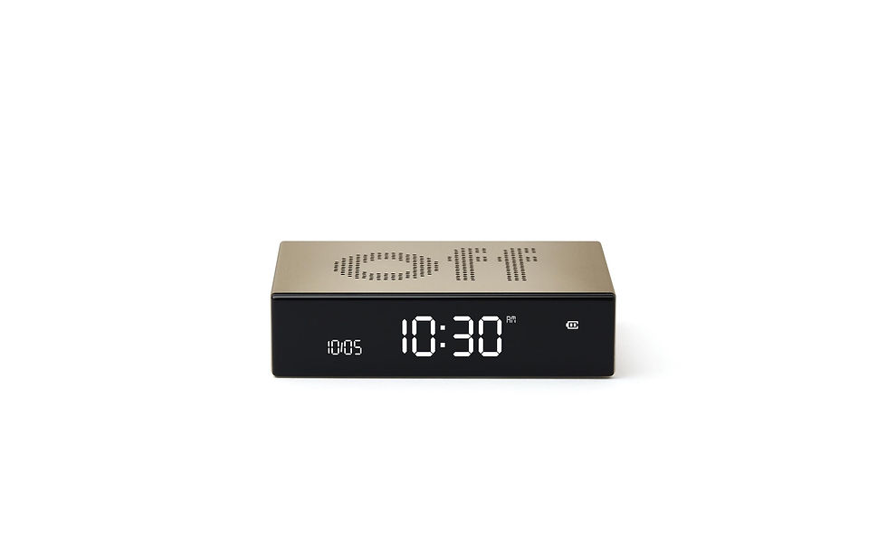 Miniaturbild: Lexon Digitalwecker Flip Premium Gold – LCD, inkl. USB-C Ladekabel, Gold