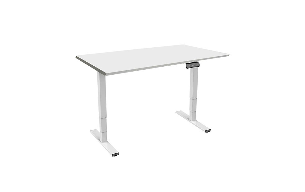 Miniaturbild: Contini RAL 9016 1.6 x 0.8 m Weiss mit Grauer Tischplatte