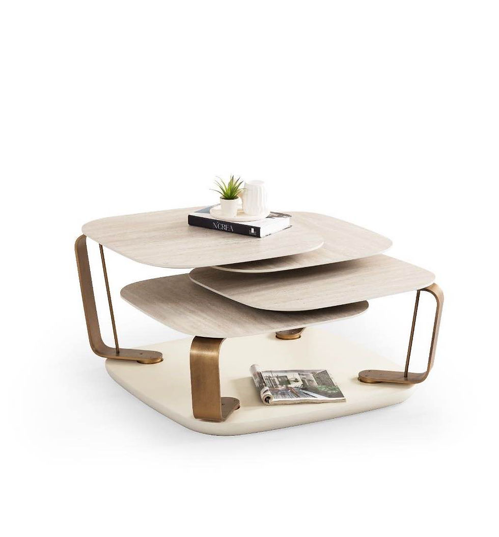 Designer Couchtisch travertin