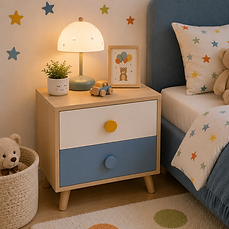 Kinderzimmer Einrichtung mit Bett Kommode und Schrank