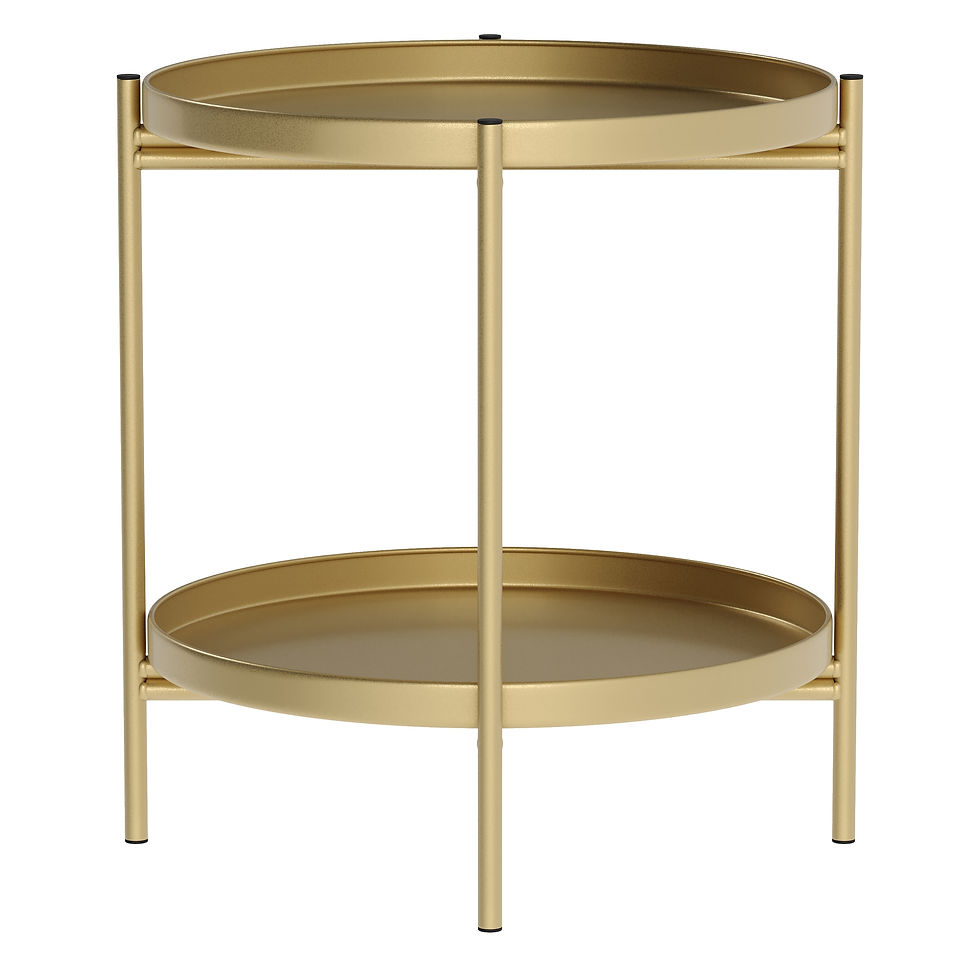 Miniaturbild: Beistelltisch Metall BRIELLA rund 45 x 53 cm gold