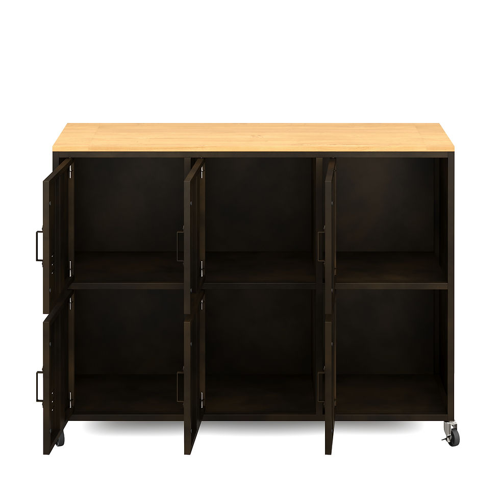 Miniaturbild: Sideboard Forge Industrial auf Rollen 119 x 89 cm