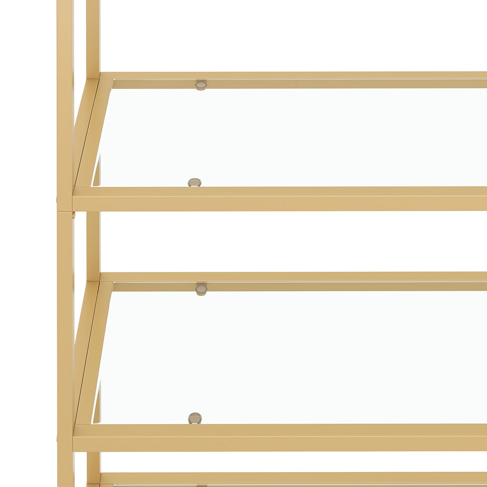 Miniaturbild: Bücherregal Glas Tyro 83 x 183 cm Gold