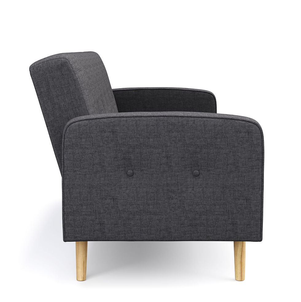Miniaturbild: Seitliche Ansicht vom anthrazitfarbenen Schlafsofa