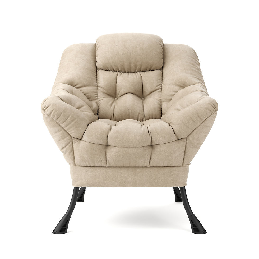 Miniaturbild: SARY Samtsessel in Beige, Vorderansicht