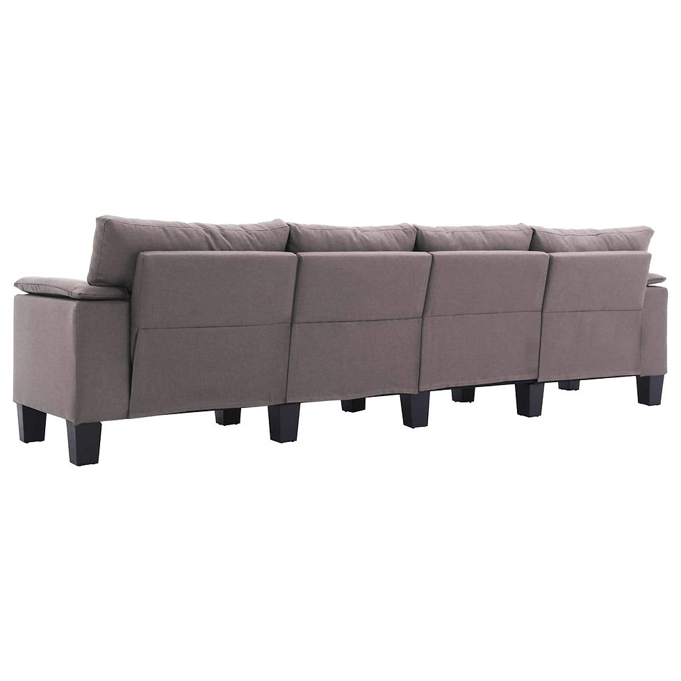 Miniaturbild: Sofa Taupe 4-Sitzer Stoff