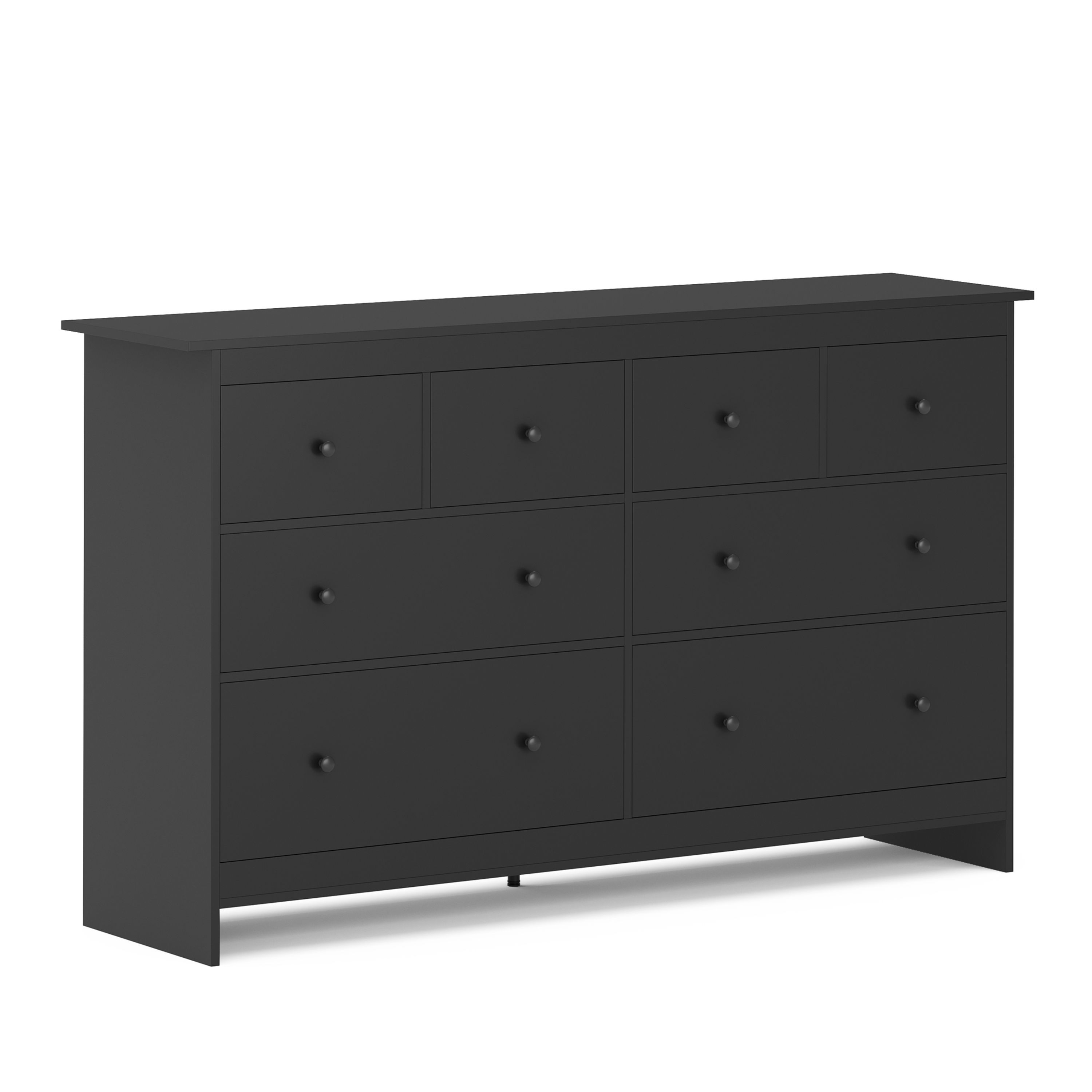 Kommode Adalie 8 Schubladen Schwarz 160 x 96 cm