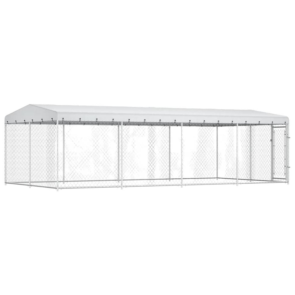Miniaturbild: Outdoor-Hundezwinger mit Überdachung 7,6x3,8x2,3 m