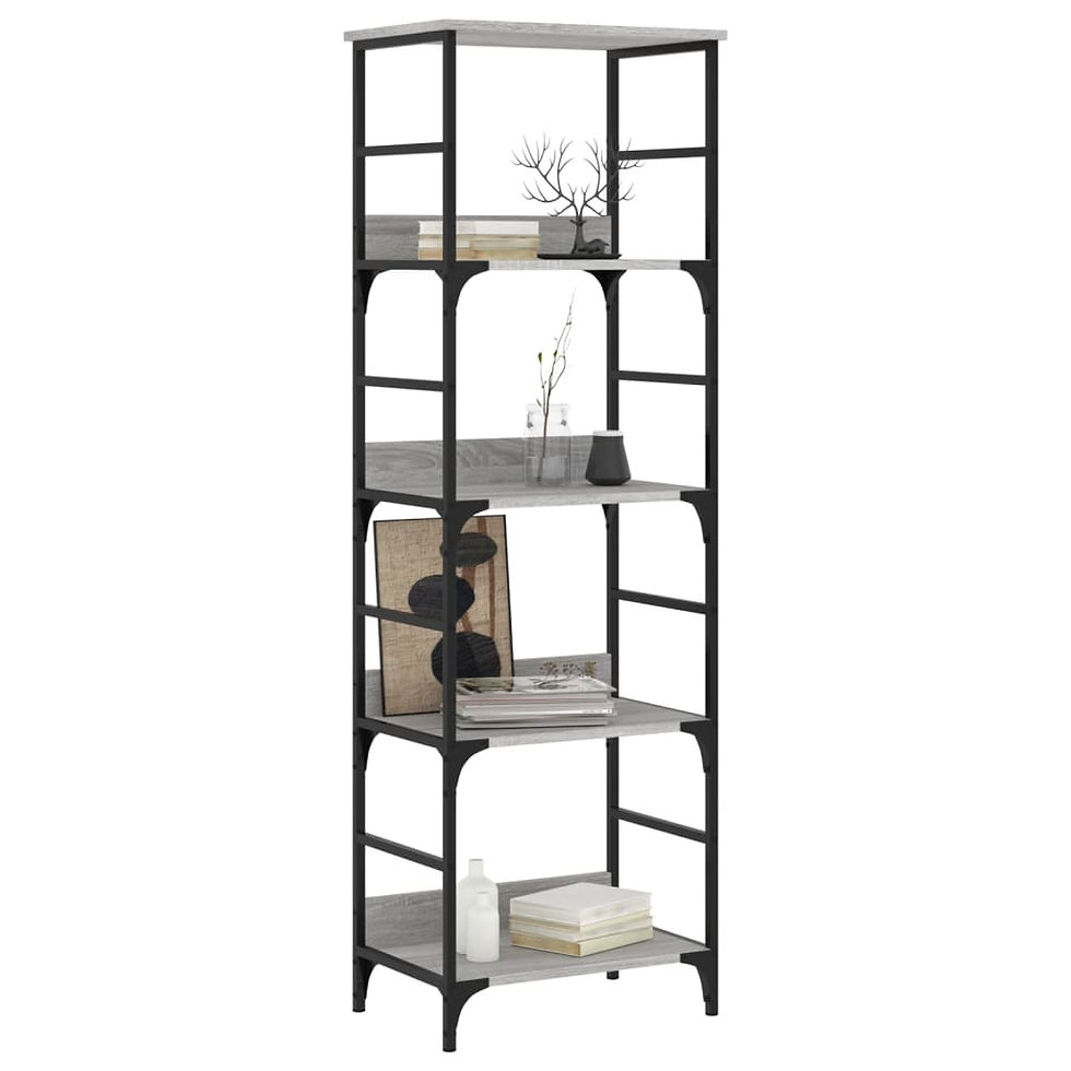 Miniaturbild: Bücherregal Grau Sonoma 50x33x153 cm Holzwerkstoff