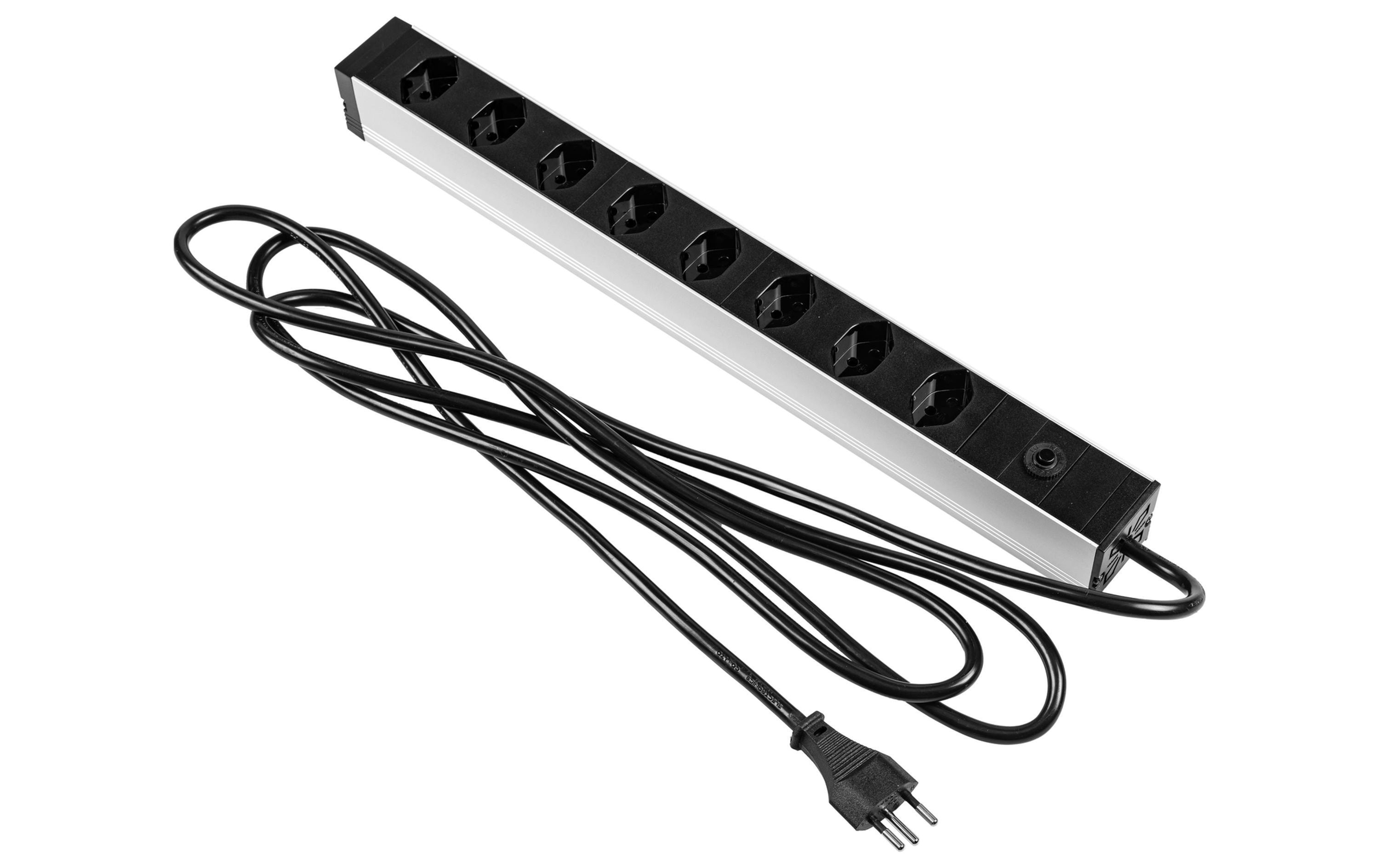 FURBER.power 19 Steckdosenleiste 8x T13 Schwarz