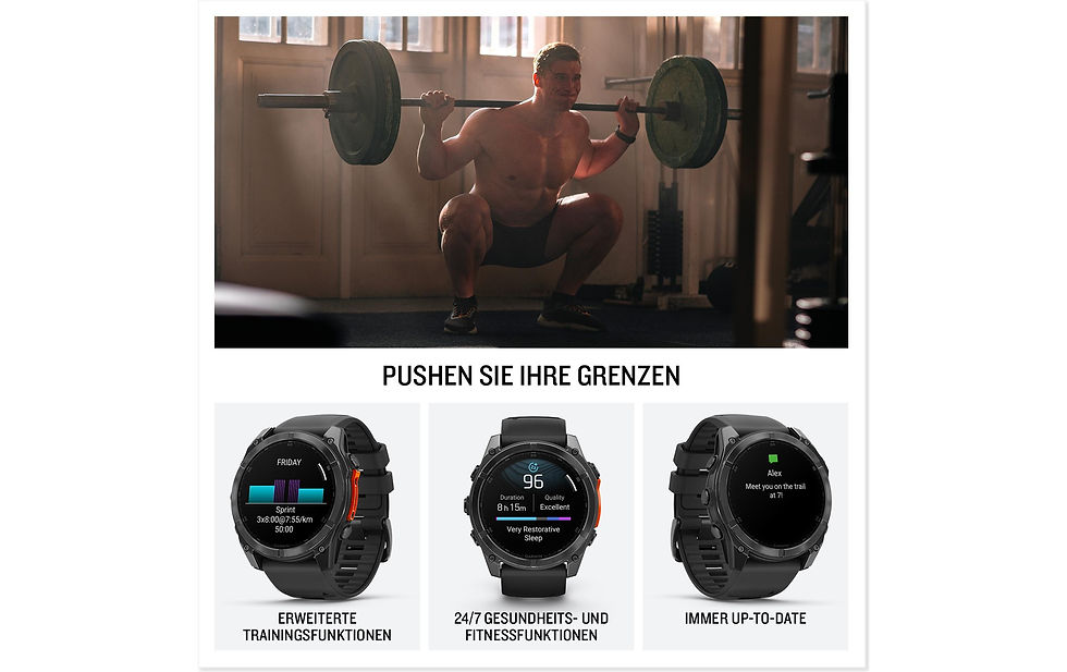 Miniaturbild: GARMIN Sportuhr Fenix 8 AMOLED, 51 mm Schwarz