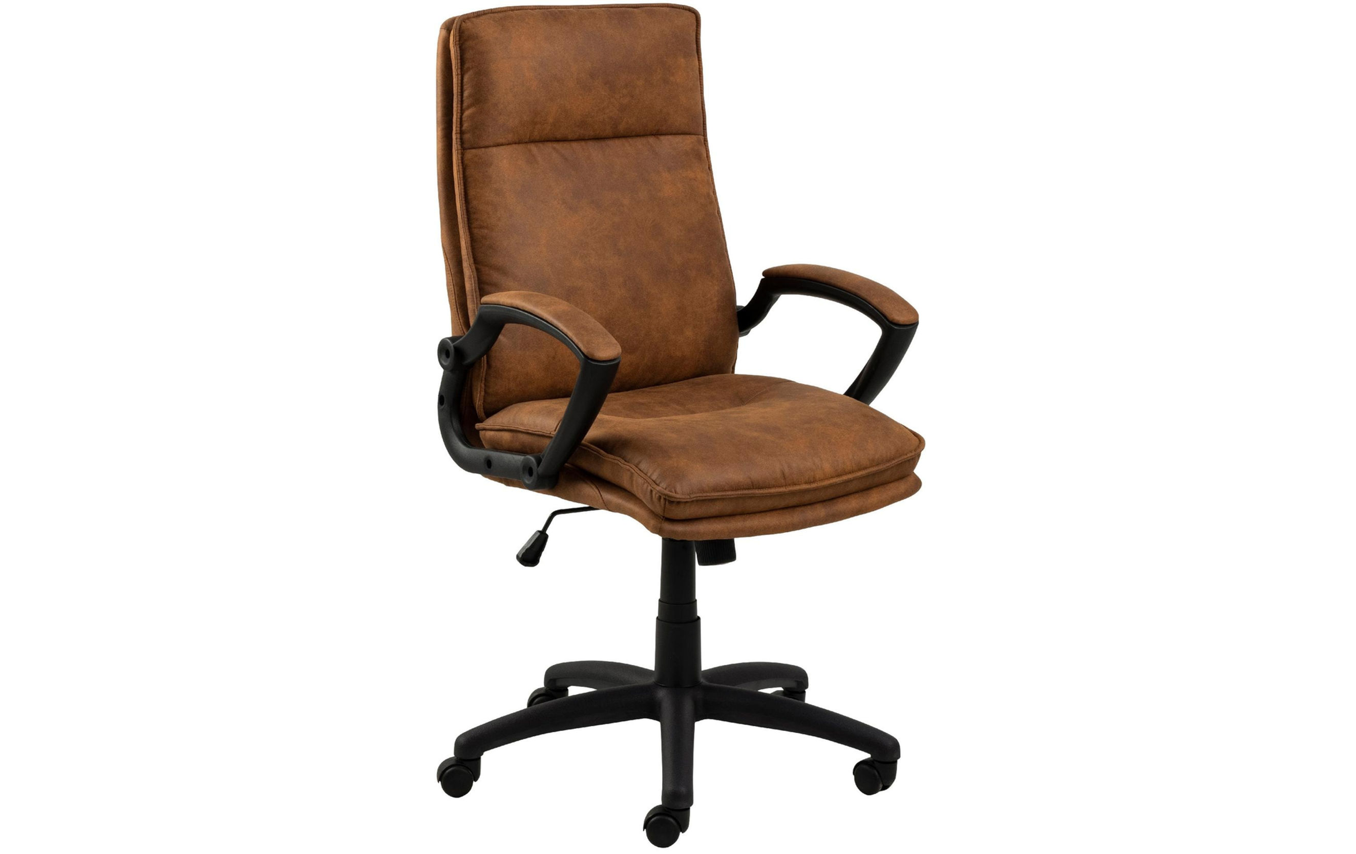 AC Design Bürostuhl Brad, mit Armlehnen und Bremsrollen, Camel