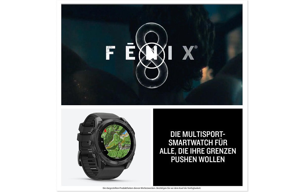 Miniaturbild: GARMIN Sportuhr Fenix 8 AMOLED, 51 mm Schwarz