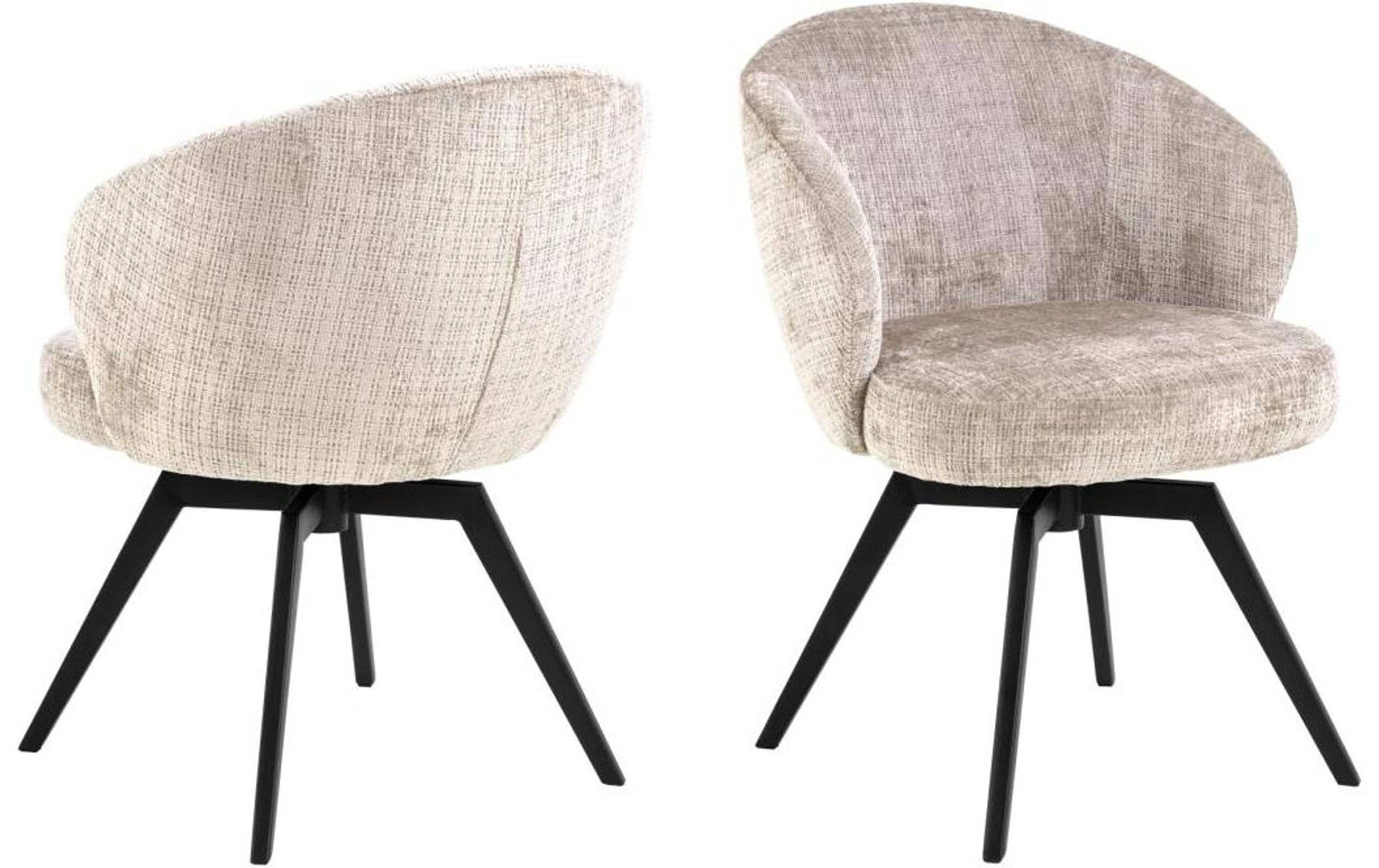 AC Design Stuhl Darlene 1 Stück, Beige – Stahl/Textil, Beige