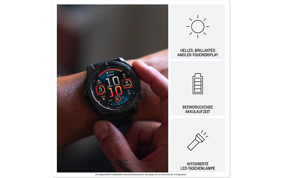 Miniaturbild: GARMIN Sportuhr Fenix 8 AMOLED, 51 mm Schwarz