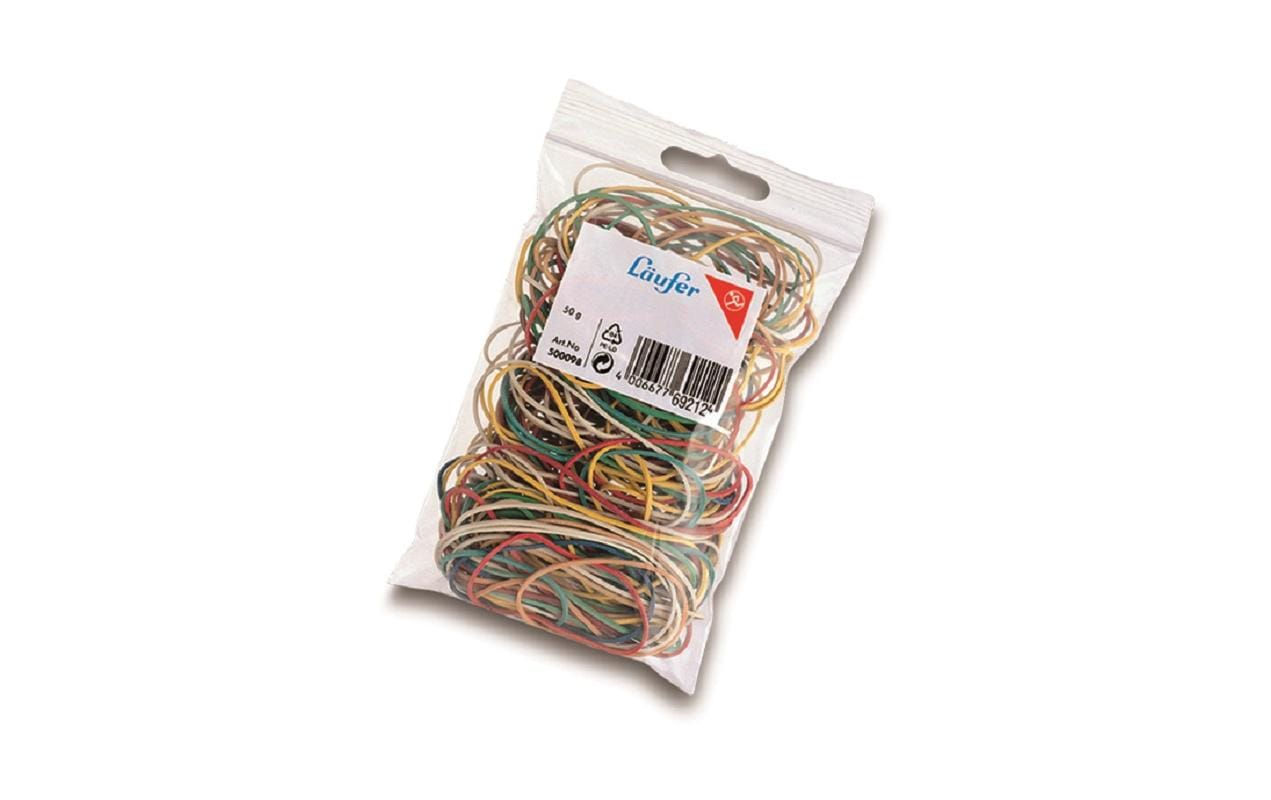 Läufer Gummiband Rondella Bunt, 50 g – bunt, 50 g (ca.100 Stück)