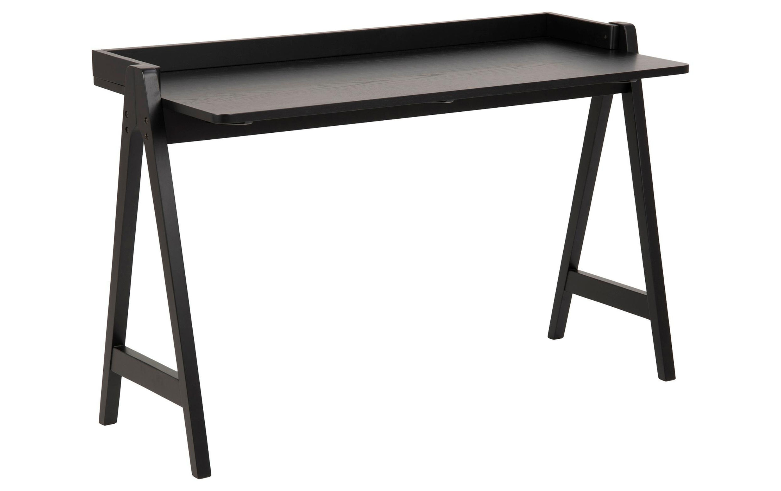 AC Design Tisch Miso, Schwarz matt – 126x51x80 (LxBxH) Eiche matt