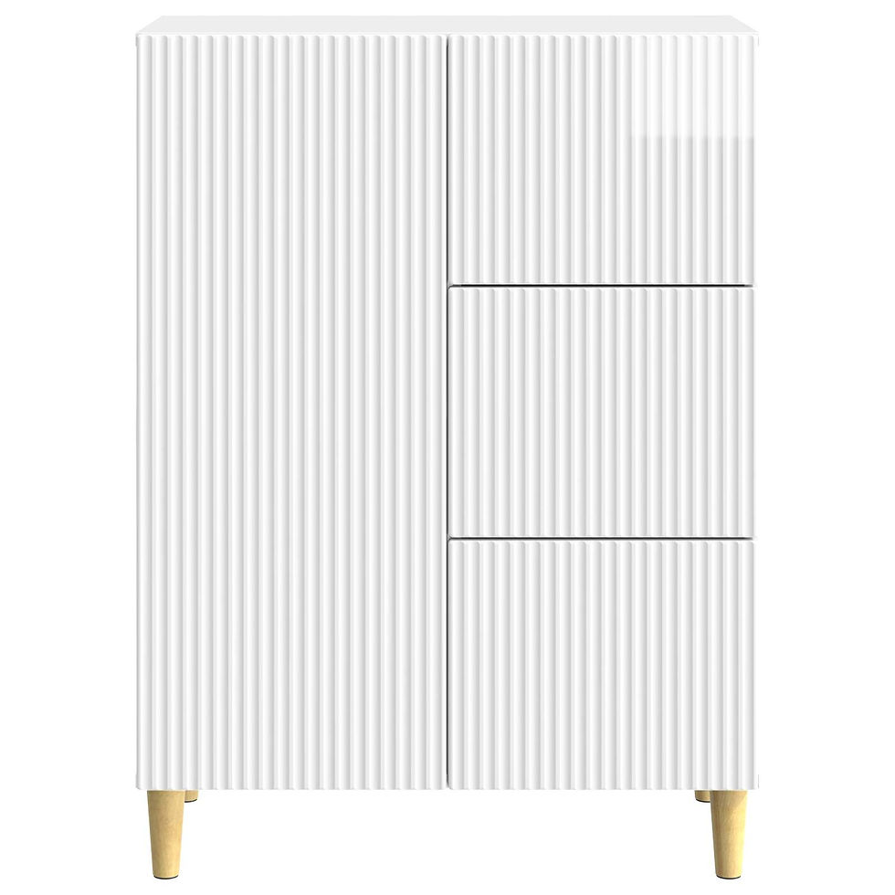 Miniaturbild: Sideboard Hochglanz Weiß 66 x 34,5 x 90 cm Holzwerkstoff