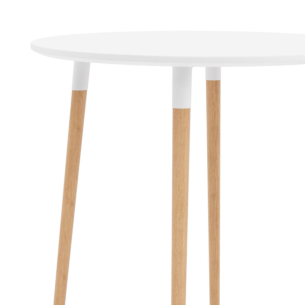 Miniaturbild: Esstisch GRELIA rund 80 cm weiss/natur