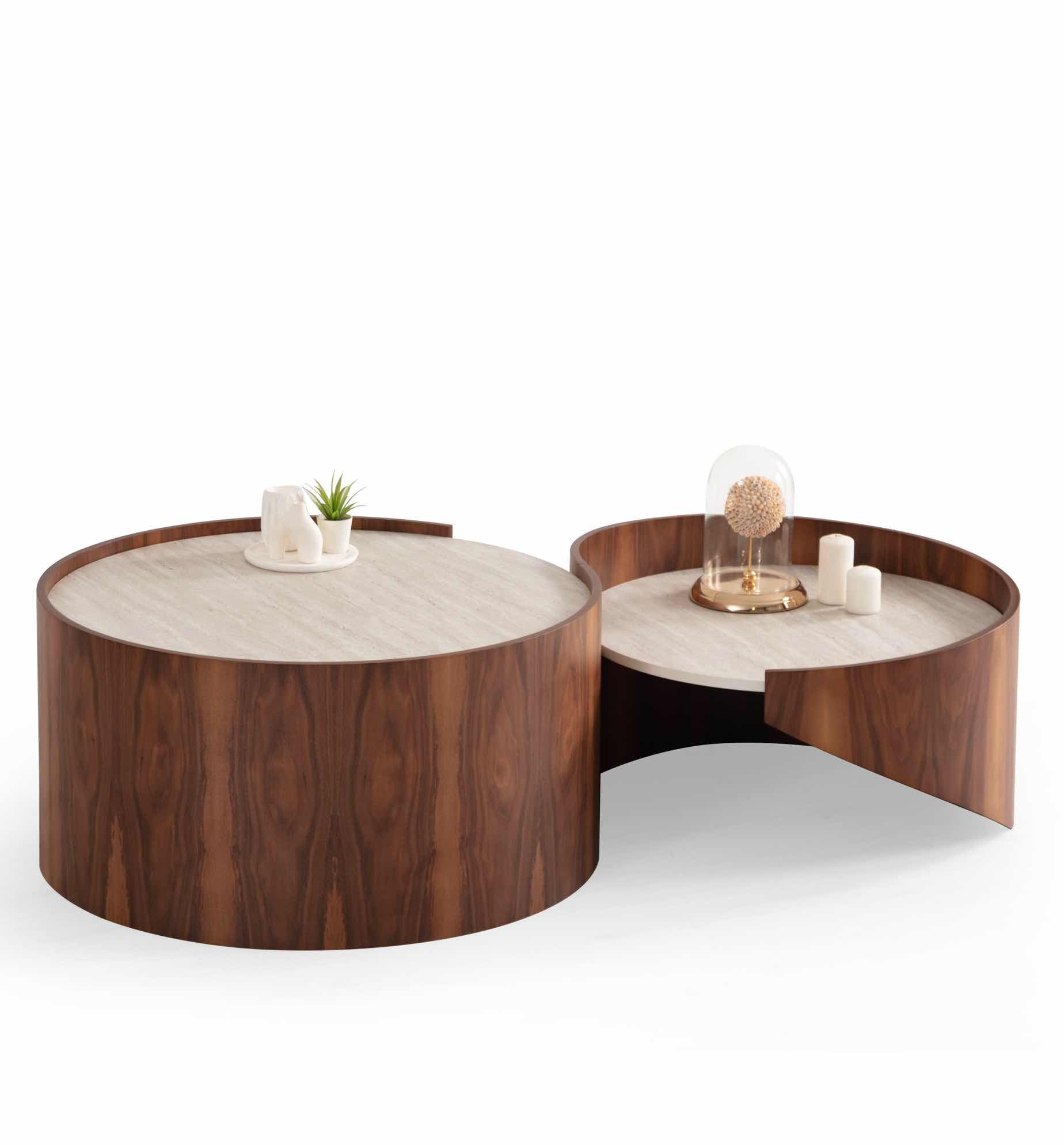 Atlantis Couchtisch Set Nussbaum