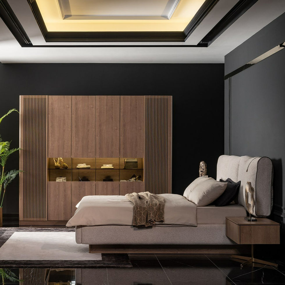 Miniaturbild: Lizbon Kleiderschrank im stilvoll eingerichteten Schlafzimmer