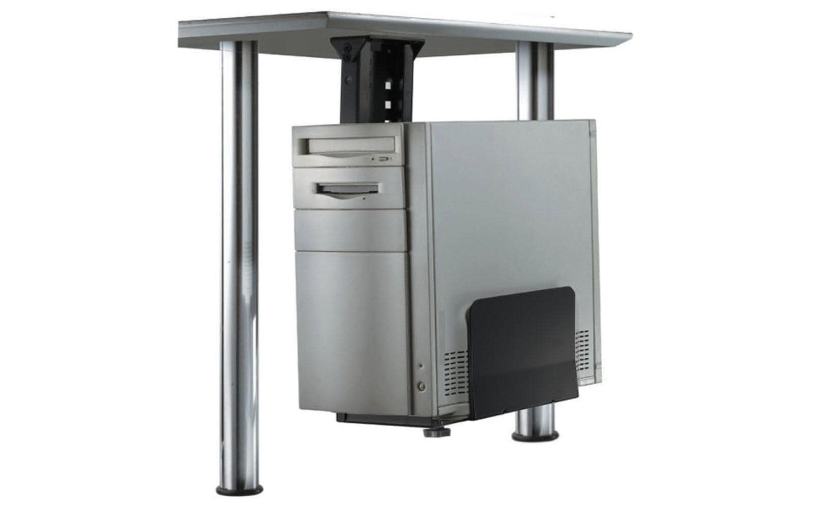 NEOMOUNTS PC-Tischhalterung CPU-D200BLACK – CPU Holder (H 39-54 cm / W 13-23 cm)