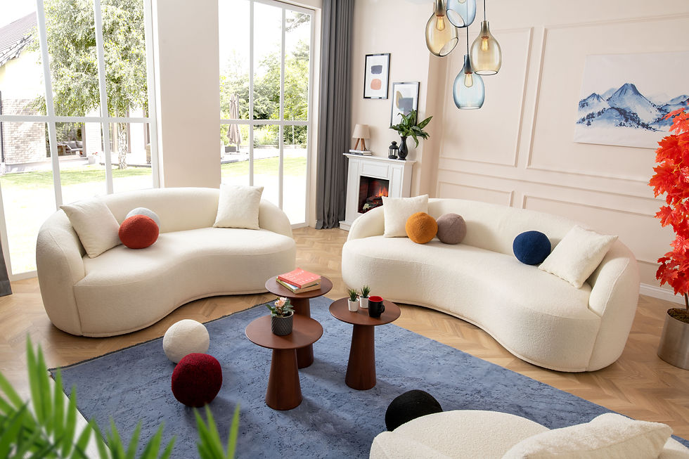 Miniaturbild: Elips Sofa Kollektion mit organischem Design, hochwertigem Bouclé-Stoff und komfortabler Polsterung für moderne Wohnräume.