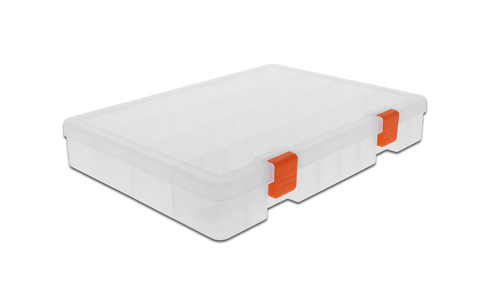 Miniaturbild: Delock Sortimentskasten Leerbox 36 Fächer – Transparent, 250 x 190 x 40 mm