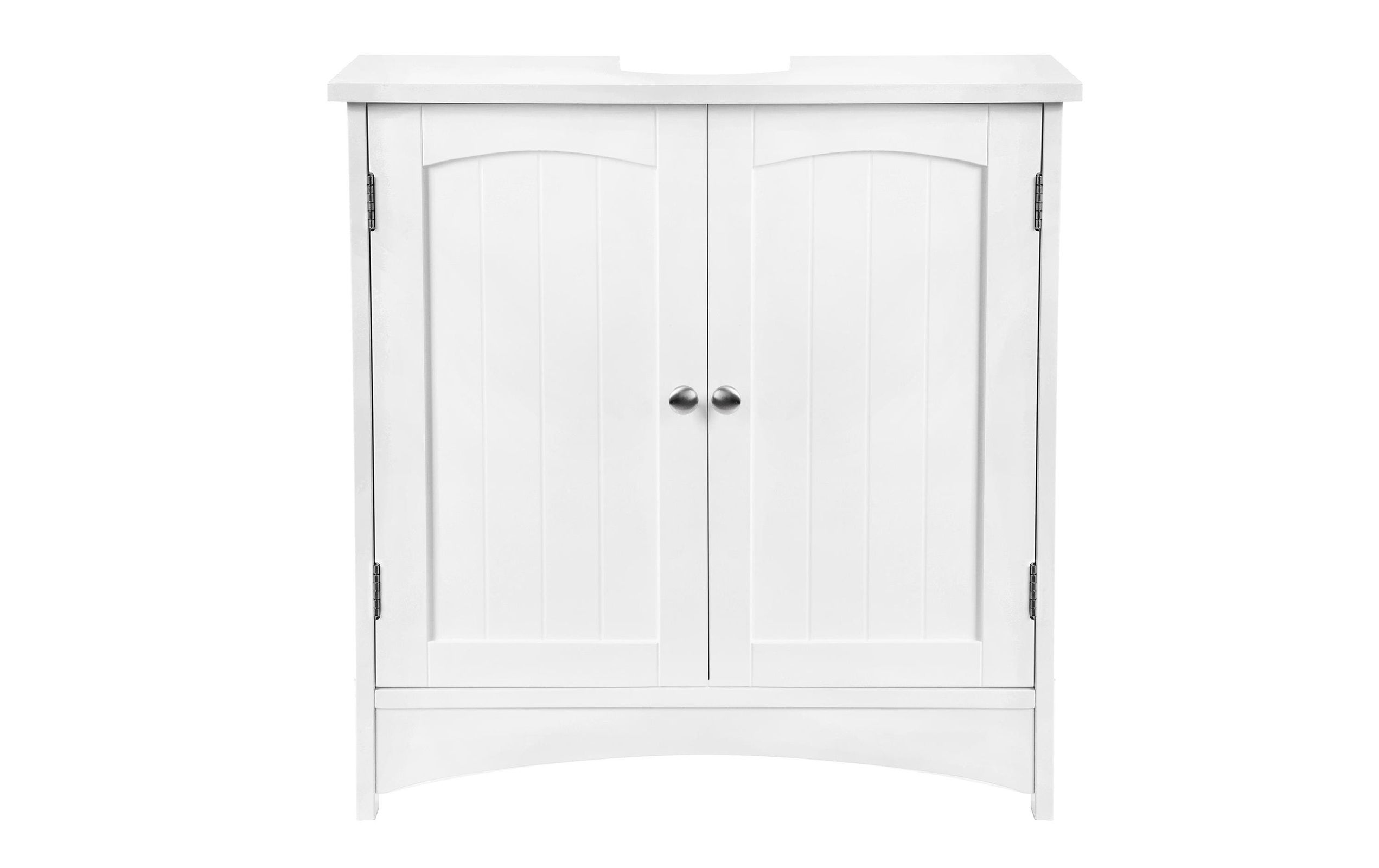 VASAGLE Waschbeckenunterschrank mit Doppeltür 60 x 60 cm, Weiss