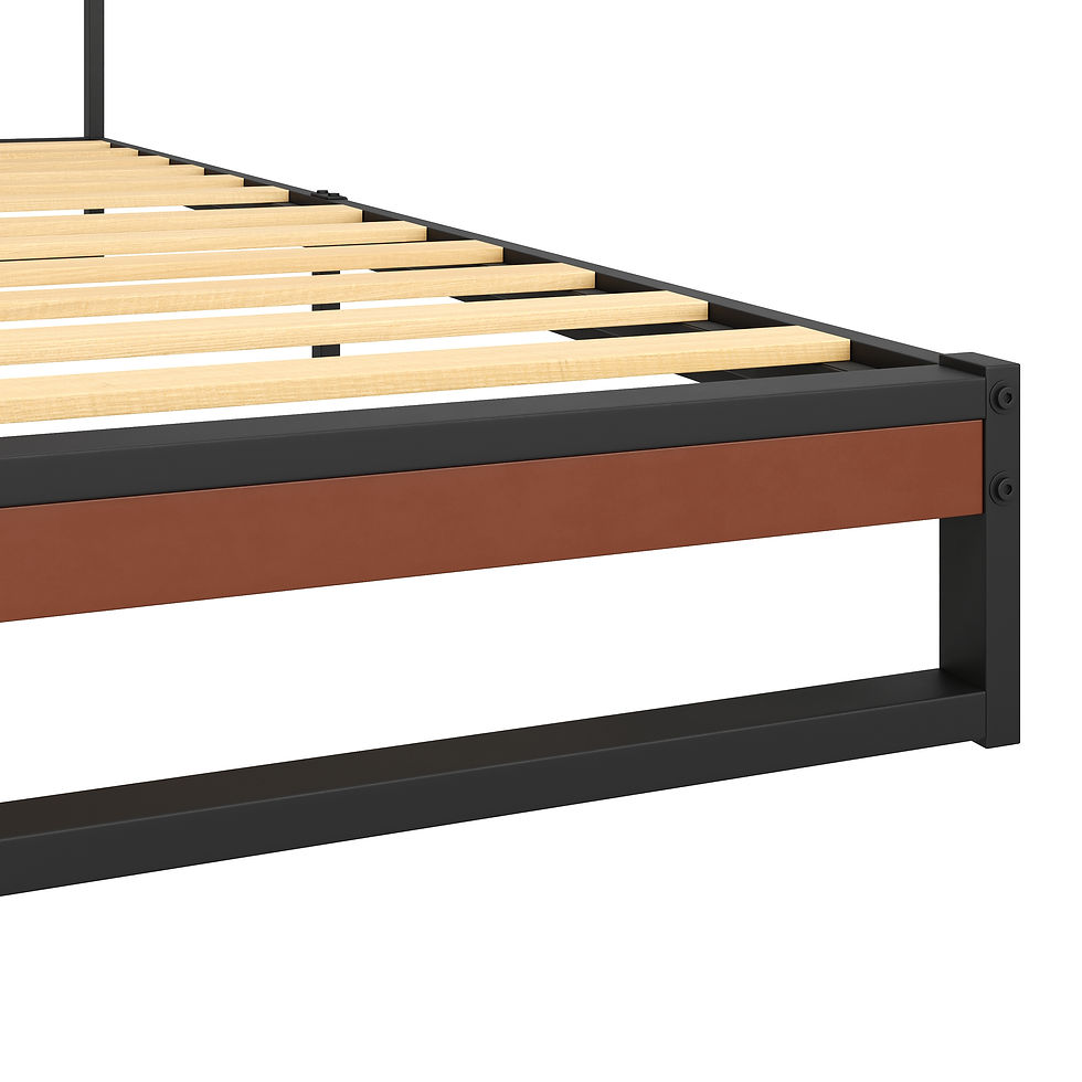Miniaturbild: Metallbett INGRID 140 x 200 cm schwarz/natur