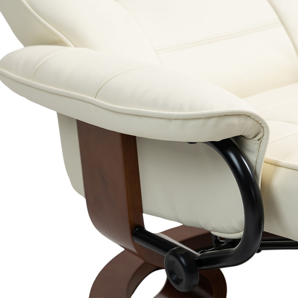 Miniaturbild: Relaxsessel VITALII mit Hocker Beige