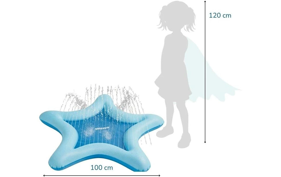 Miniaturbild: alldoro Planschbecken Wasserspielmatte mit Sprinkler Star – Ø 100 cm
