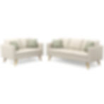 Beiges BLAIR Sofa Set mit 2-Sitzer und 3-Sitzer