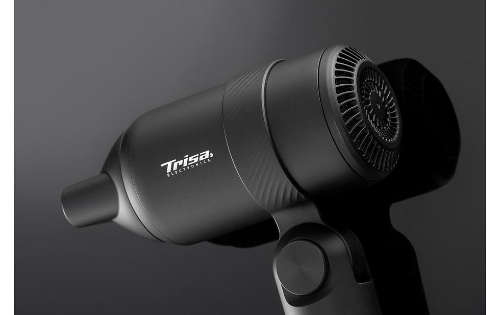 Miniaturbild: Trisa Haartrockner Ionic-T Bold Schwarz – 230V, 1100W, 4 Heizmodi, Ionen