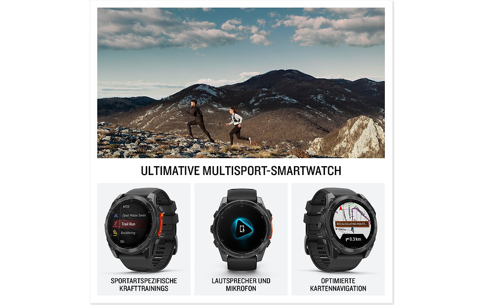 Miniaturbild: GARMIN Sportuhr Fenix 8 AMOLED, 51 mm Schwarz