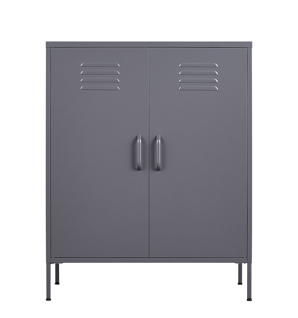 Miniaturbild: Kommode Metall KLAUS 80 x 101 cm anthrazit