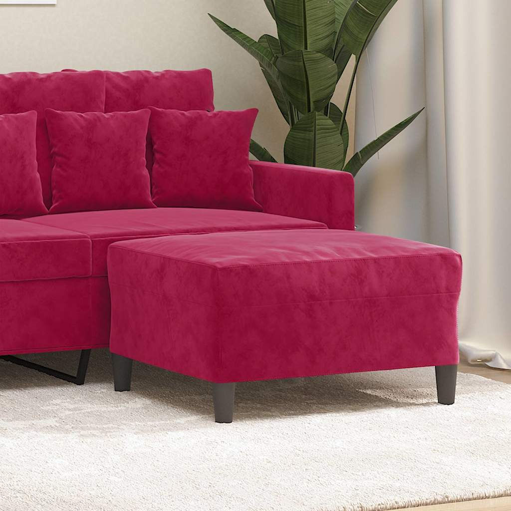 Fußhocker Weinrot 70x55x41 cm Samt