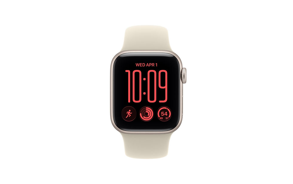 Miniaturbild: Apple Watch SE 3 40 mm GPS Starlight Aluminium, Sand Sportband S/M