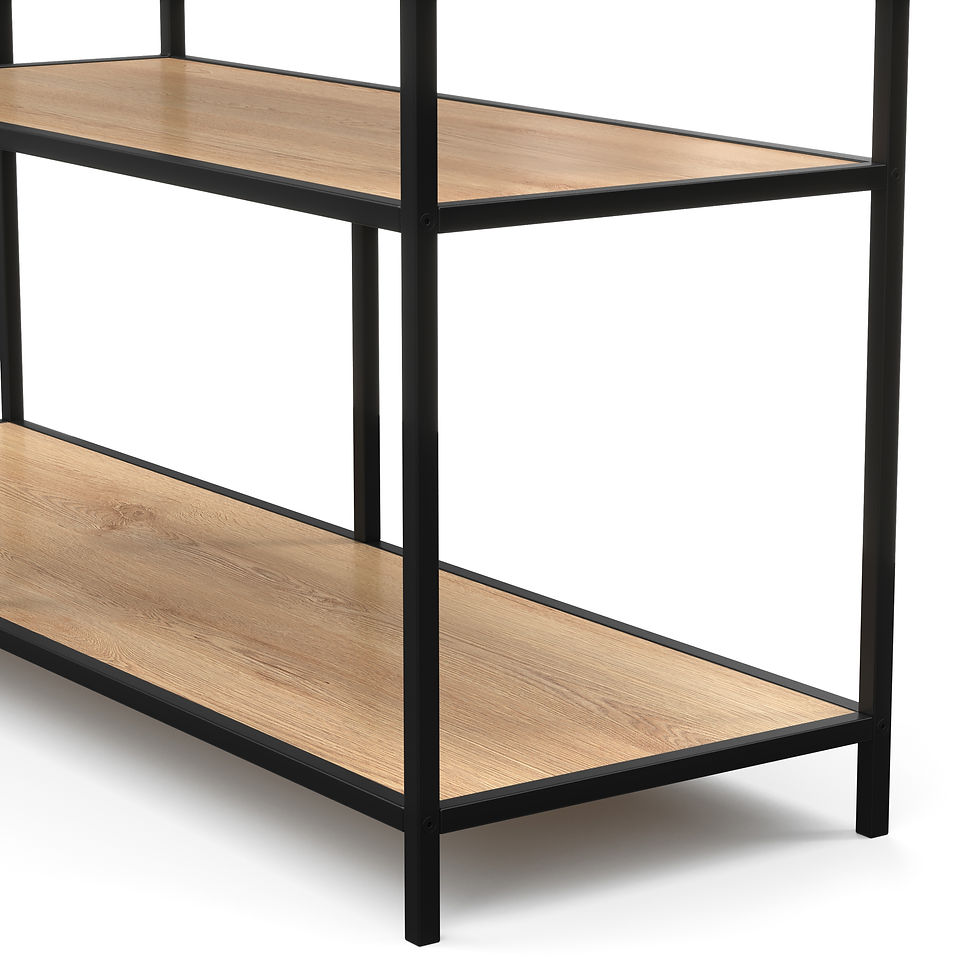 Miniaturbild: Bücherregal Seaford 117 x 185 cm Braun Schwarz
