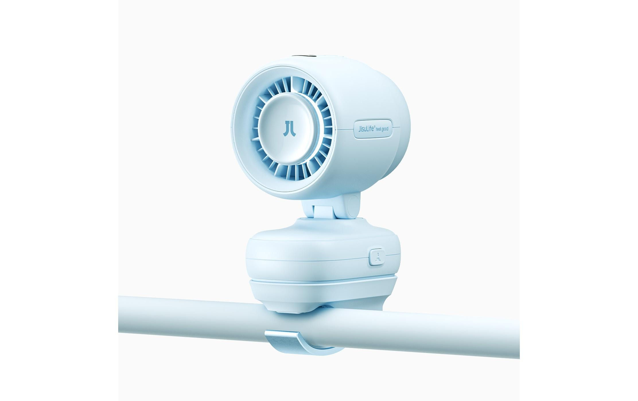 Jisulife Kinderwagen Ventilator Fan 4 Blau – 5000mAh