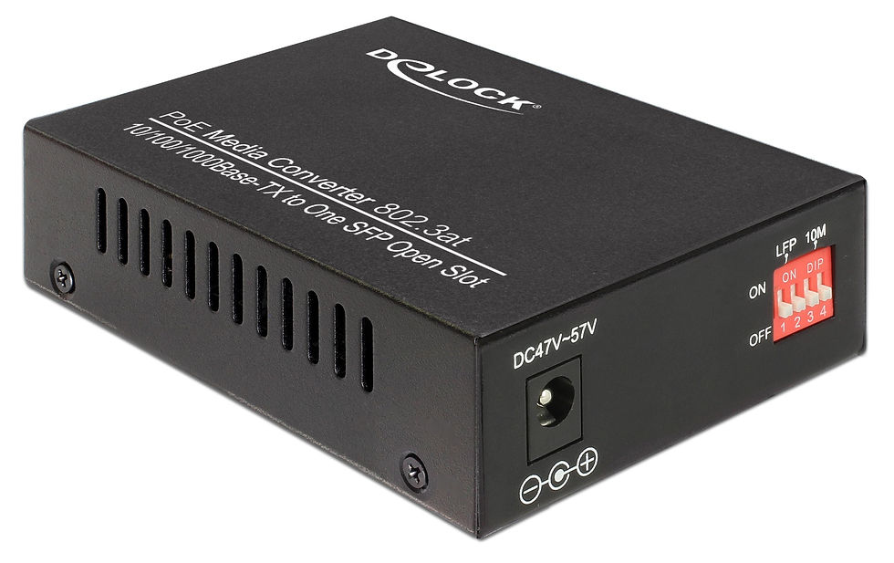 Miniaturbild: Delock Medienkonverter SFP - RJ45 1Gbps mit PoE+