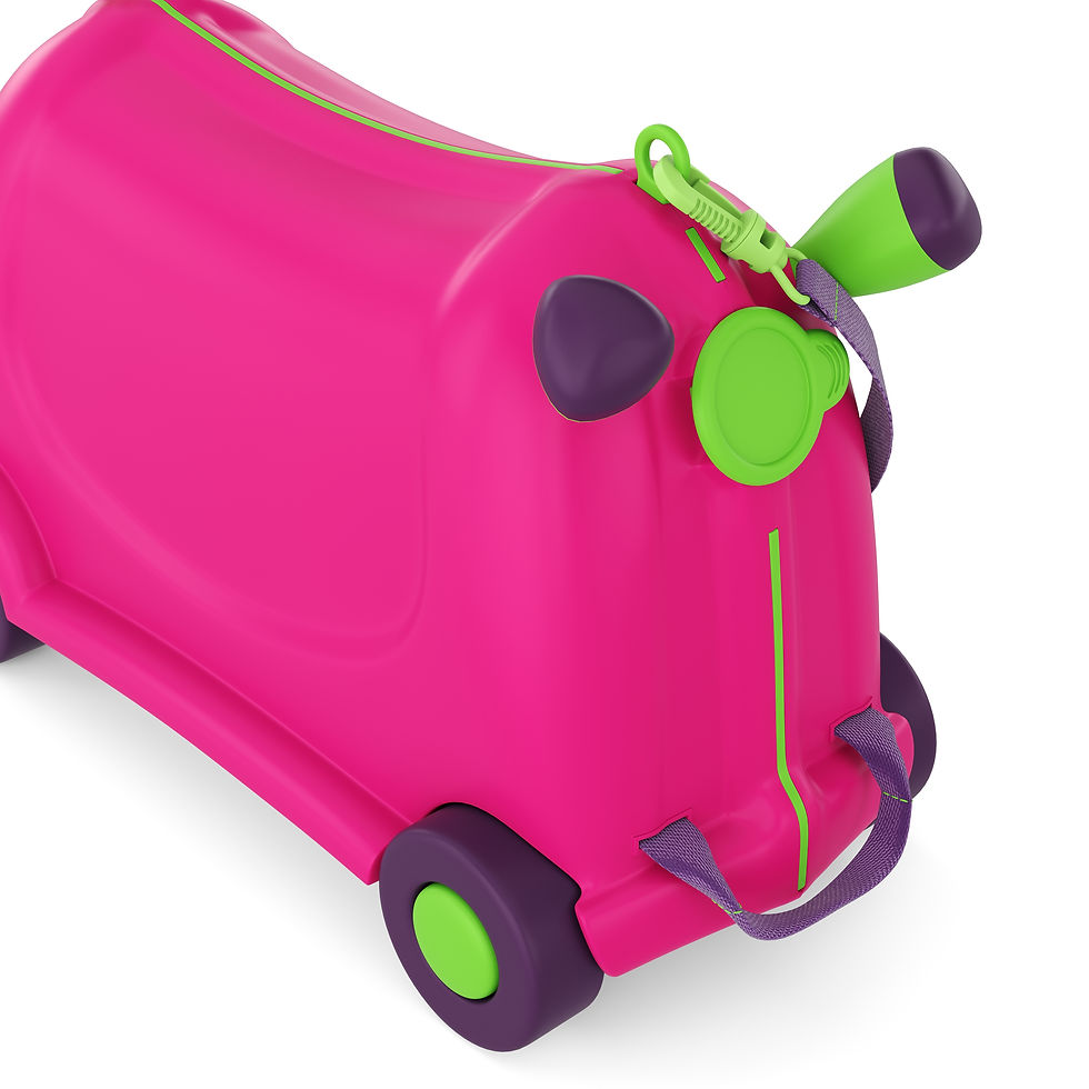 Miniaturbild: Kinderkoffer Hartschale mit Sitzfläche Pink
