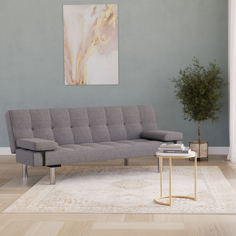 Miniaturbild: Modernes Wohnzimmer mit anthrazitfarbenem LENNY Schlafsofa