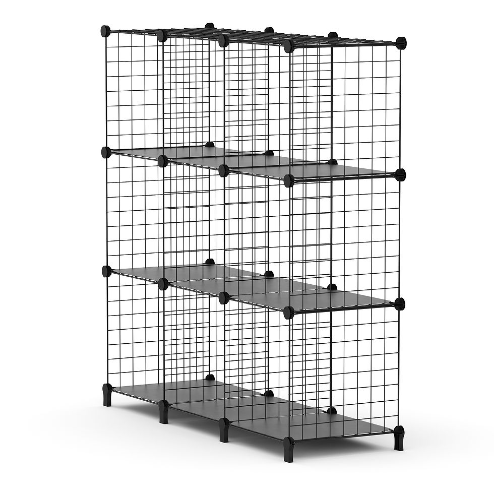 Miniaturbild: Regal Metall 9 Fächer 108 x 38 x 148 cm Schwarz