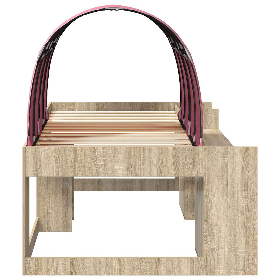 Miniaturbild: Kinder-Hochbett mit Stauraum Sonoma Eiche und Pink