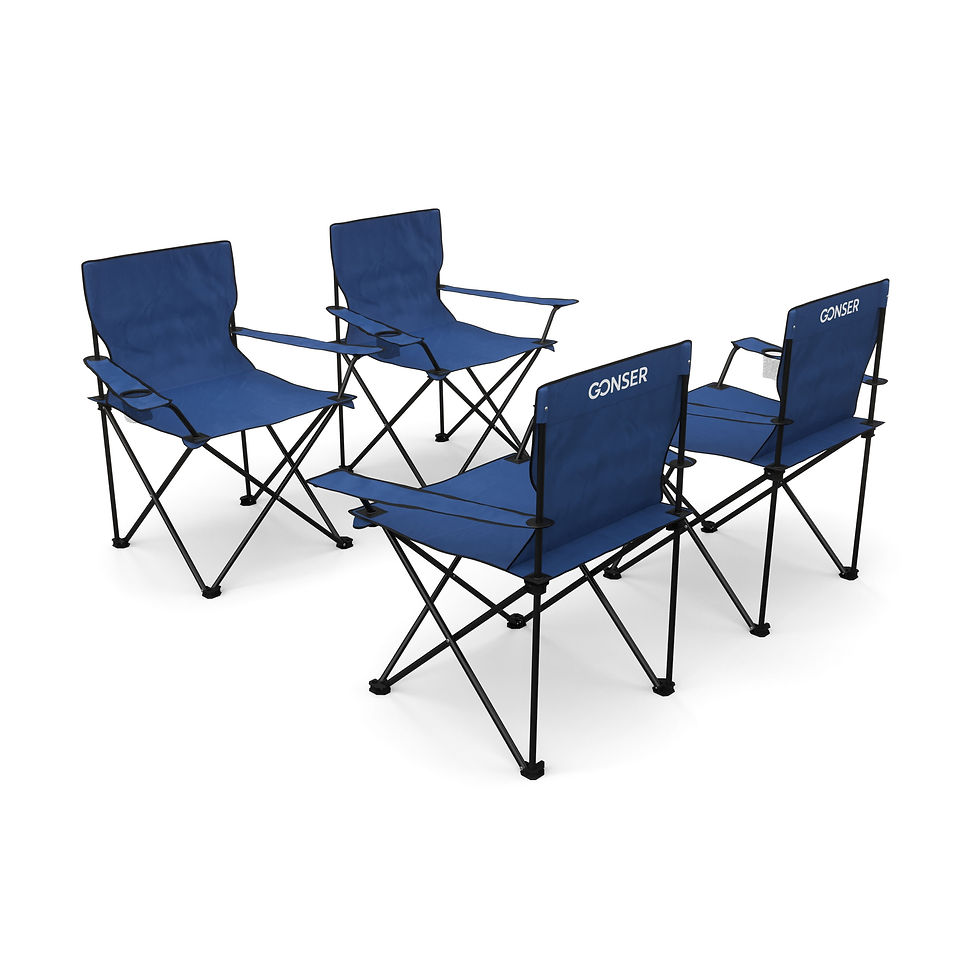 Miniaturbild: Camping Klappstuhl 4er Set navy