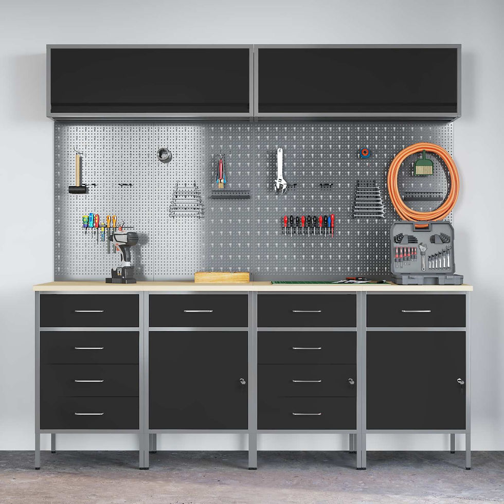Miniaturbild: Arbeitsschrankset mit Schubladen mit Speicher 10 stk. Schwarz