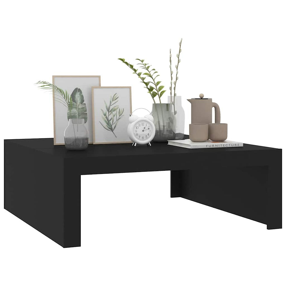 Miniaturbild: Couchtisch Schwarz 100x100x35 cm Holzwerkstoff