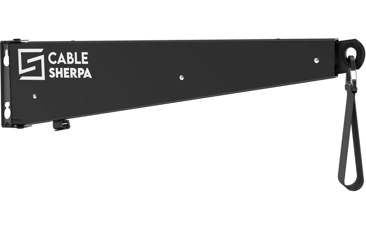 Elektromaterial Kabelhalter Cable-Sherpa, Schwarz – Ausziehbares Kabelmanagement
